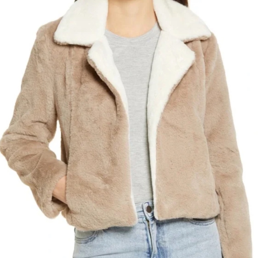 BLANK NYC Feel The Love Faux Fur Jacket